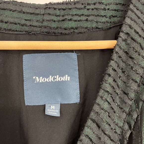 Modcloth Dress Size Medium Womens Green Your Time to Shine Maxi Boho Stripe - Picture 4 of 8